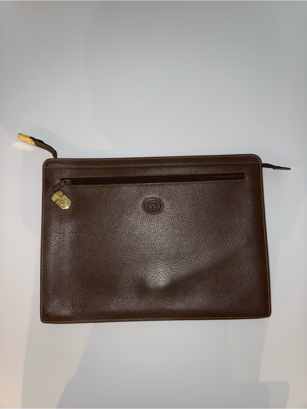 Gucci Brown Leather Men's Document Pouch